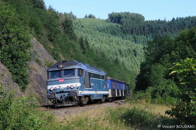 La BB67363 dans la rampe des Sauvages.