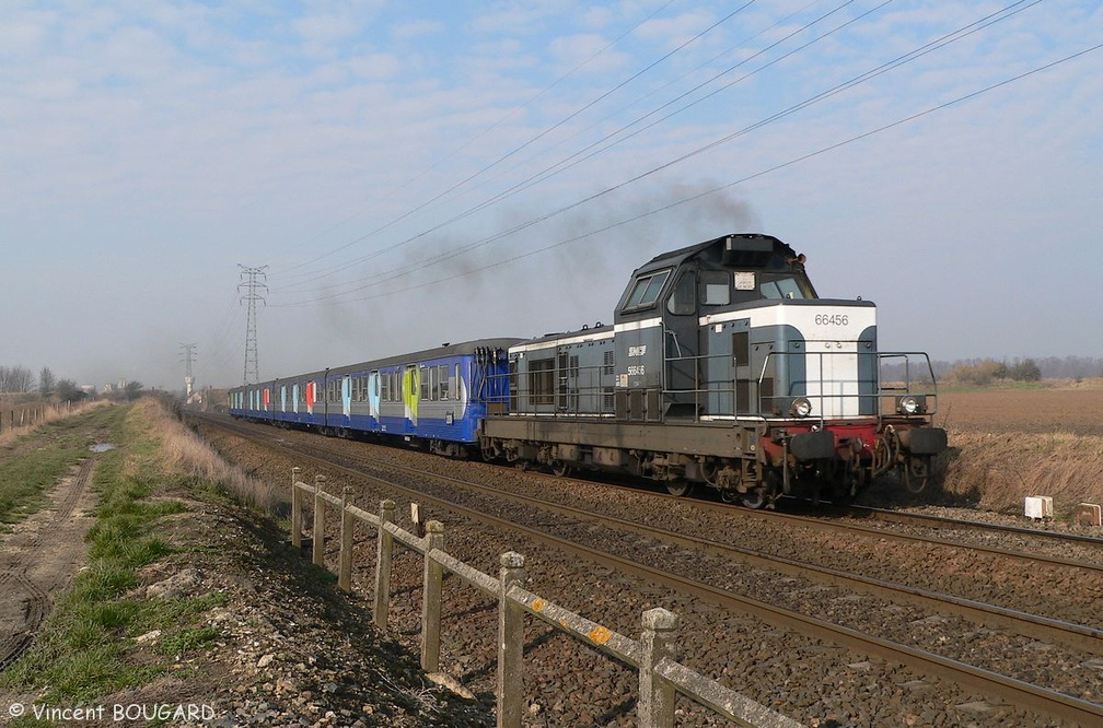 La BB66456 près de Verneuil-l'Etang.