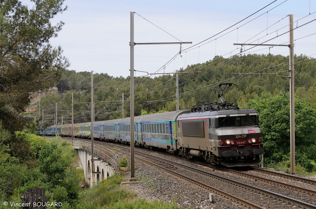 La BB22347 près de Beaucaire.