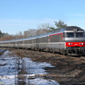 La BB67555 en gare d'Amplepuis.