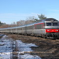 La BB67555 en gare d'Amplepuis.