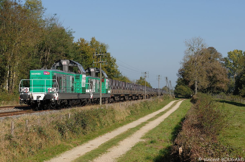 Les BB69480 et BB69494 près de Palinges.