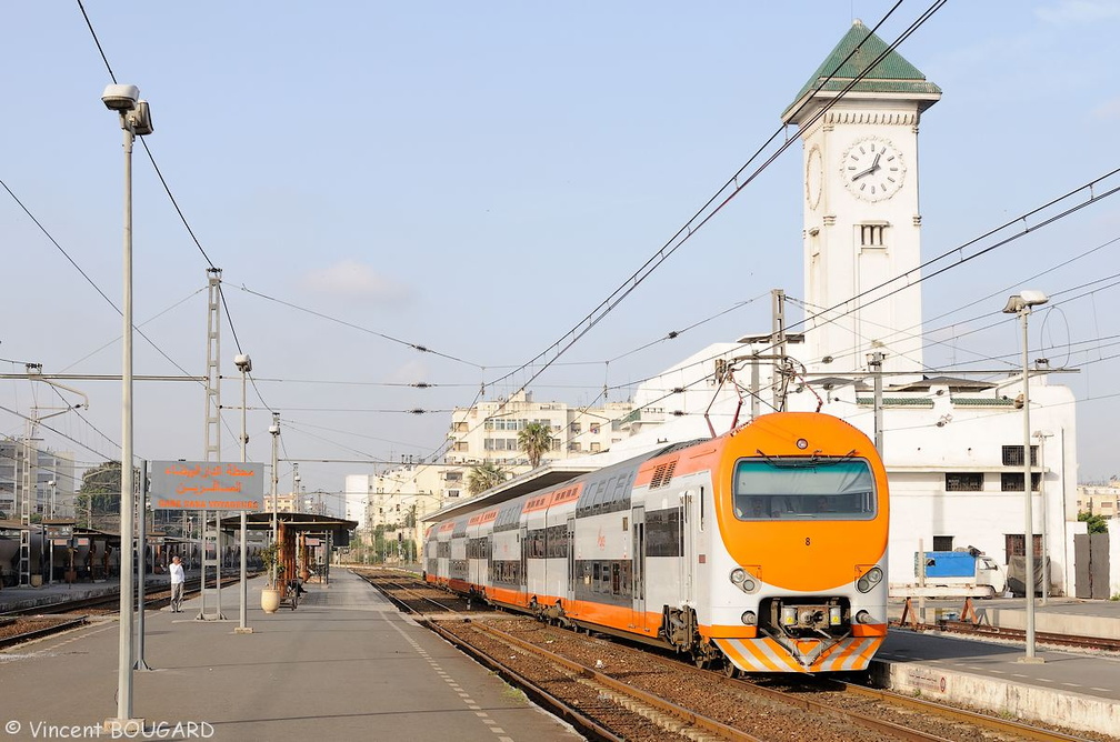 La Z2M8 en gare de Casa Voyageurs, à Casablanca.