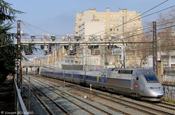 Le TGV POS 4403 à Lyon.