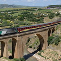 La DF117 sur le Viaduc de Bouhlou.