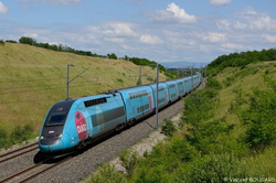 TGV Duplex 763 Ouigo near Les Échets.