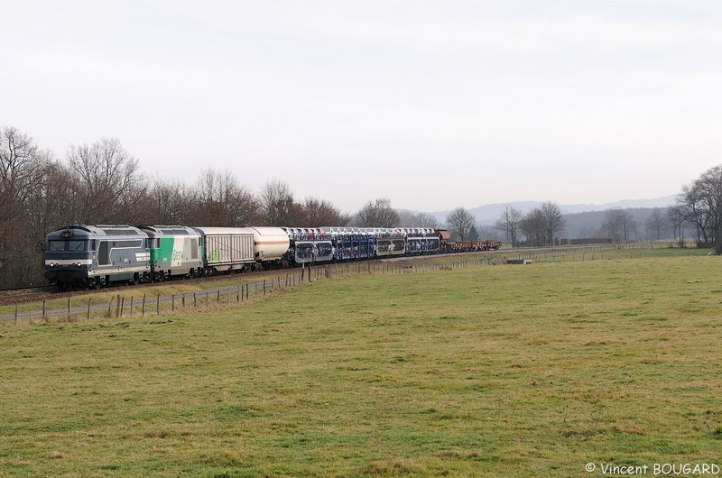 Les BB67631 et BB67501 près de Parigny.