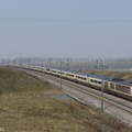 Le TGV Eurostar 3221 près de Beynost.